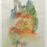 Aquarell und schwarzer Filzstift auf Papier  A4  1976